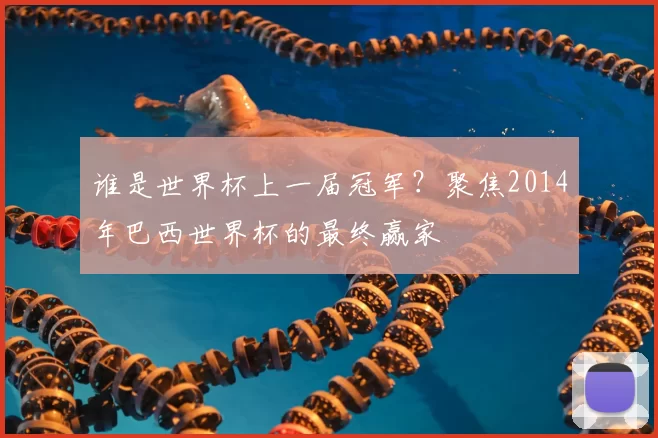 谁是世界杯上一届冠军?聚焦2014年巴西世界杯的最终赢家