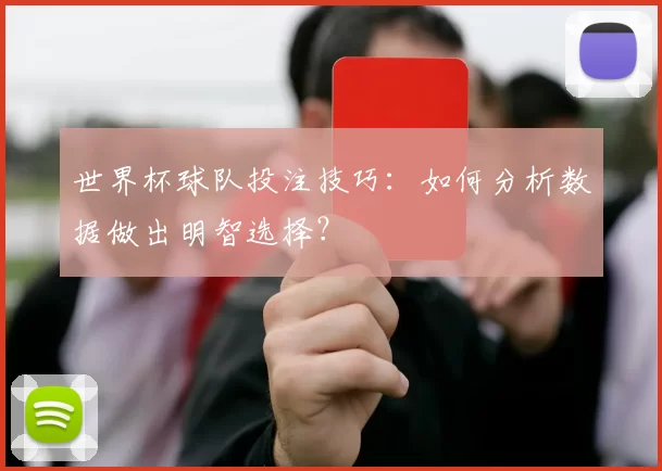 世界杯球队投注技巧：如何分析数据做出明智选择？